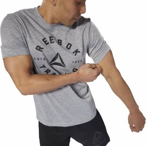 Reebok GS Training Speedwick T Shirt Herren - Grau - DE 307-YGA